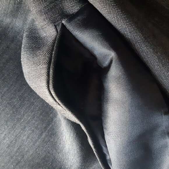 Boulevard Club SZ 46R 100% Wool Light Charcoal Herringbone Men's Sport Jacket - Picture 6 of 14